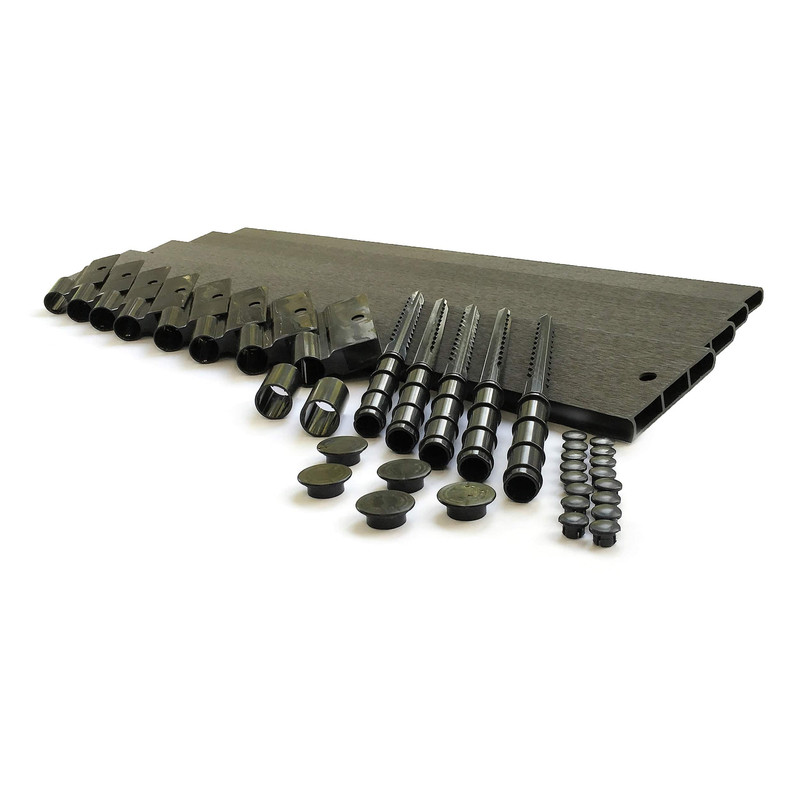 Weathered Wood Straight Playground Border 16' - 1" profile   